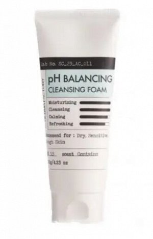 DERMA FACTORY. Пенка для лица очищающая, выравнивающая pH баланс pH Balancing Cleansing Foam,120 мл.