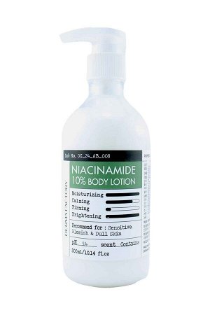 DERMA FACTORY. Лосьон для тела с ниацинамидом, 10%, NIACINAMIDE 10% BODY LOTION, 300 мл