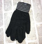 Перчатки мужские 694500А1096 &quot;Однотонные Полоски&quot; Черные