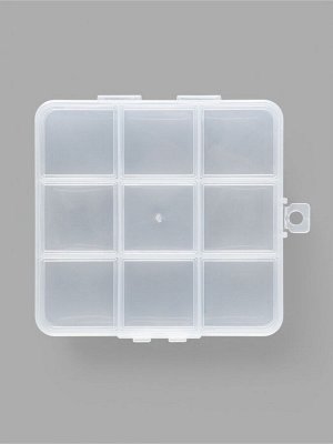 Органайзер для хранения мелочей, 9 ячеек, с подвесом, 10.2x10x1.8 см, прозрачный