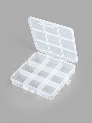 Органайзер для хранения мелочей, 9 ячеек, с подвесом, 10.2x10x1.8 см, прозрачный