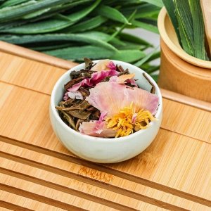 Чай зелёный китайский связанный, пион, 50 г