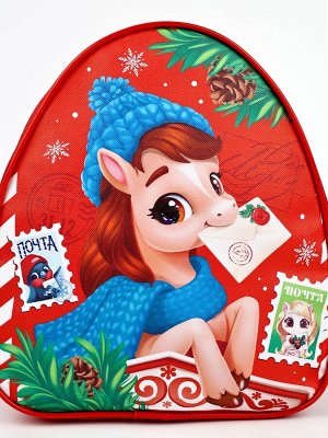 Рюкзак детский «Новогодняя почта» лошадь, 23x20.5 см