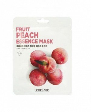 LEBELAGE. Тканевая маска для лица с экстрактом ПЕРСИКА, FRUIT PEACH ESSENCE MASK, 25 мл.