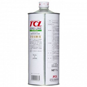 Масло моторное TCL Zero Line 0w16, синтетическое, API SP, ILSAC GF-6B, для бензинового двигателя, 1л, арт. Z0010016SP