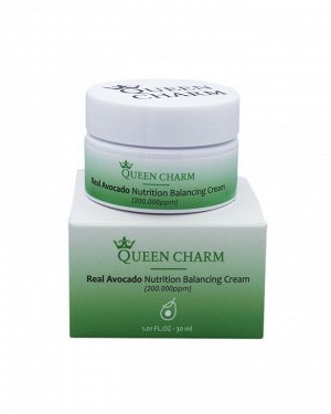 QUEEN CHARM. Крем для лица питательный с маслом авокадо 20%, Real AVOCADO, 30 мл