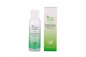 QUEEN CHARM. Увлажняющий тонер для лица с зелёным чаем и центеллой азиатской 8%, 120 мл