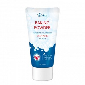 Thinkco. Скраб для глубокого очищения пор с содой, BAKING POWDER DEEP PORE SCRUB, 50 мл