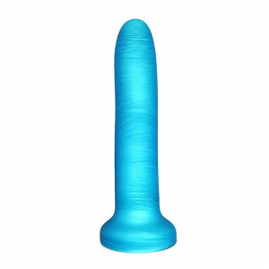 Фаллоимитатор из жидкого силикона, голубой, Ø 3,3 см, L 17 см