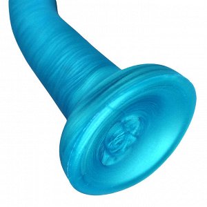 Фаллоимитатор из жидкого силикона, голубой, Ø 3,3 см, L 17 см