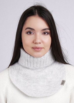 Шарф-манишка. Цвет: меланж св.серый