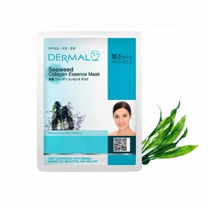 DERMAL. 011 Тканевая маска с водорослями и коллагеном, Sea Weed Collagen Essence Mask, 23гр
