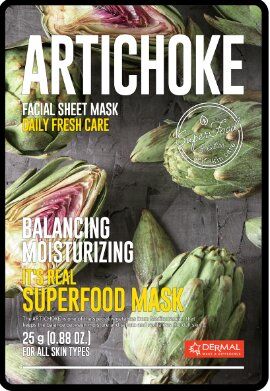 DERMAL. Маска для лица с артишоком It's Real SuperfoodMask ARTICHOKE, 25гр.