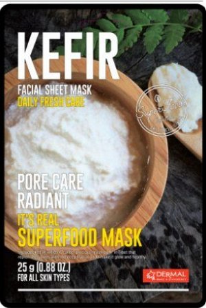 DERMAL. Маска для лица с кефиром It's Real SuperfoodMask KEFIR, 25гр.