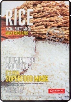 DERMAL. Маска для лица с рисом It's Real SuperfoodMask RICE, 25гр.