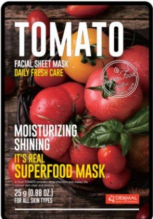 DERMAL. Маска для лица с томатом It's Real SuperfoodMask TOMATO, 25гр.