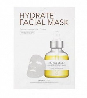 DERMAL. Тканевая маска для лица с пчелиным маточным молочком hop Royal Jelly HydrateFacial Mask 25гр