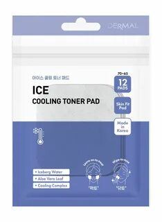 DERMAL. Охлаждающие тонер-пэды, ICE COOLING TONER PAD, 12шт, 23мл
