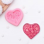 Молд силиконовый 5,5?5 см &quot;Цветочное сердце&quot;