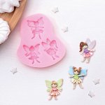 Силиконовый молд «Феи», 7,5?7?1 см, цвет розовый