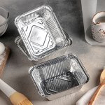 Набор форм для выпечки из фольги Доляна, 490 мл, 3 шт, 15*12,4*4,4 см