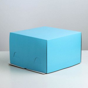 Кондитерская упаковка, голубой, 30 х 30 х 19 см
