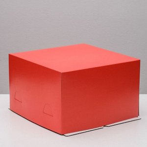 Кондитерская упаковка, красный, 30 х 30 х 19 см