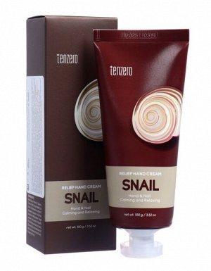 TENZERO. Крем для рук с муцином улитки, RELIEF HAND CREAM - SNAIL, 100 мл