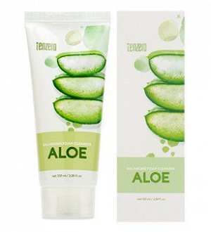 TENZERO. Пенка для умывания с экстрактом алоэ, BALANCING FOAM CLEANSER - ALOE, 100 мл