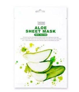 TENZERO. Тканевая маска для лица с алоэ вера, ALOE SHEET MASK, 25 мл