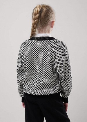 Жакет. Цвет: чёрный/молочный