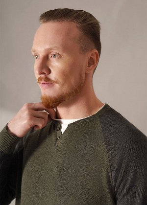 Джемпер. Цвет: мулине хаки