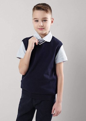 Жилет. Цвет: т.синий
