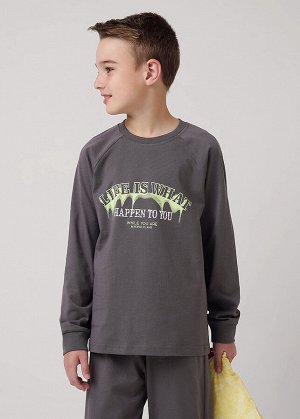 Пижама. Цвет: т.серый