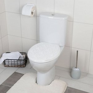 Сиденье для унитаза «Декор», 44,5x37 см, с крышкой, белое