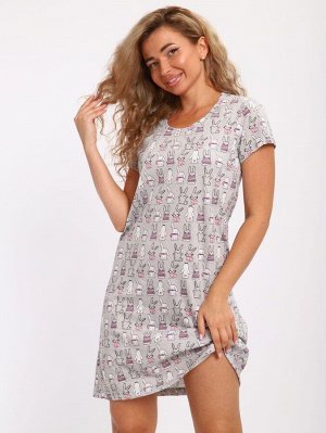 Сорочка ночная женская,мод. 450,трикотаж (Зайчата )
