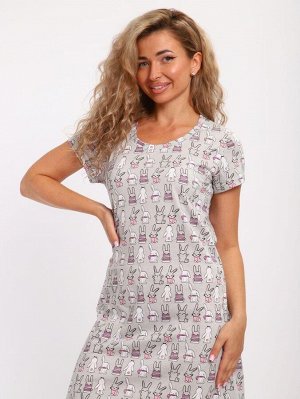 Сорочка ночная женская,мод. 450,трикотаж (Зайчата )