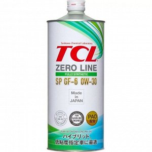Масло моторное TCL Zero Line 0w30, синтетическое, API SP, ILSAC GF-6A, для бензинового двигателя, 1л, арт. Z0010030SP