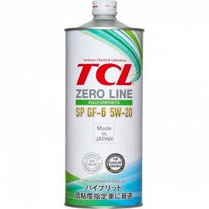 Масло моторное TCL Zero Line 5w20, синтетическое, API SP, ILSAC GF-6A, для бензинового двигателя, 1л, арт. Z0010520SP