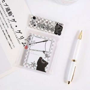 Отрывные листы для заметок "Монохромный кот" играет