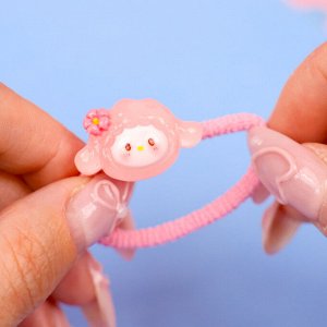 Набор резинок для волос "Sweet  Animals" Овечка, розовый, 2шт.