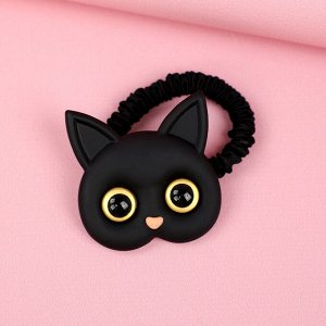 Резинка для волос "Котик" черный