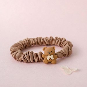 Резинка для волос "Медведь" коричневый