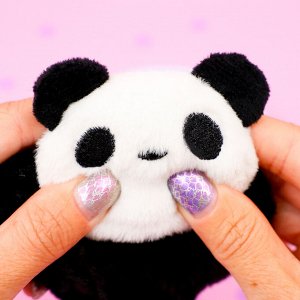 Резинка для волос плюшевая "Cute animals", панда