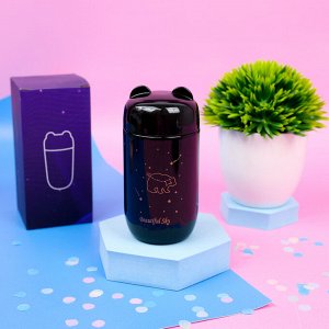 Термос "Star bear" черный, 220мл