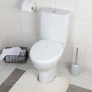 Сиденье для унитаза с крышкой «Комфорт Люкс», 44,5x37 см, белое