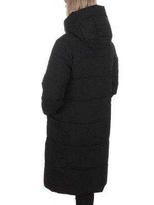 2365 BLACK Пальто зимнее женское (200 гр. холлофайбер)
