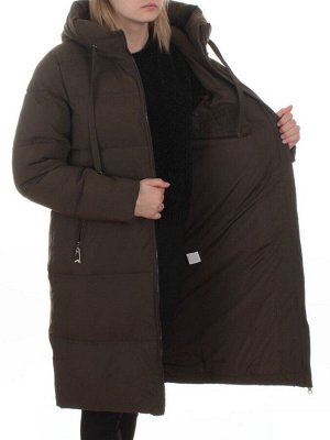 235 DK. GREEN Пальто зимнее женское (200 гр. холлофайбер)