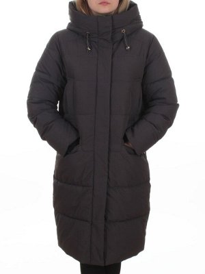 2129 DK. GRAY Пальто зимнее женское (200 гр. холлофайбер)