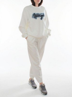3410/3411 WHITE Костюм спортивный женский (95% хлопок, 5% эластан)